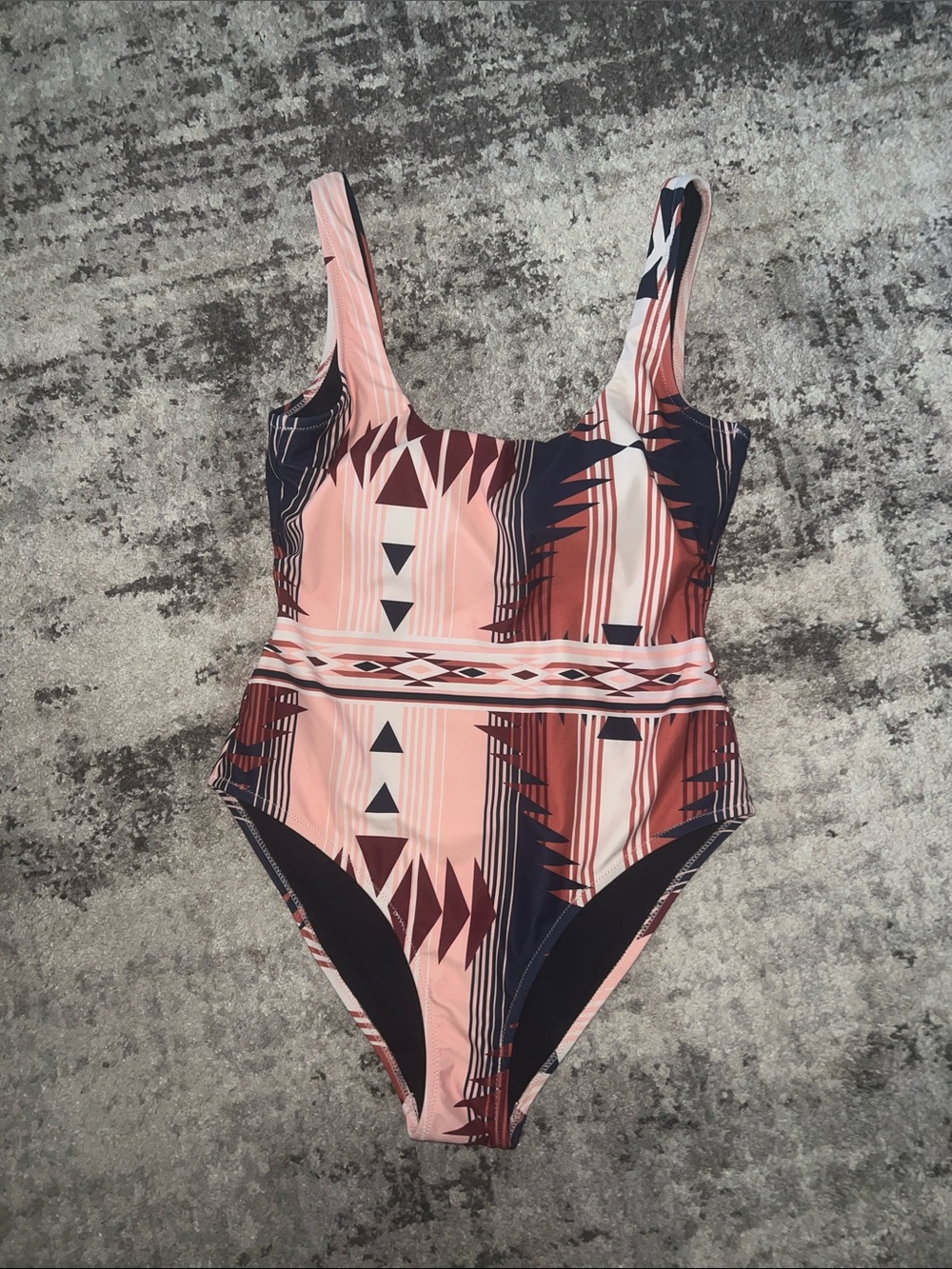 Hooey Pink & Rust Aztec-Print Girls' One-Piece